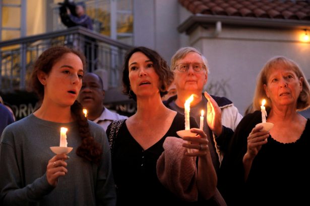 Candlelight vigil San Diego Synagogue Passover Shooting Prayer