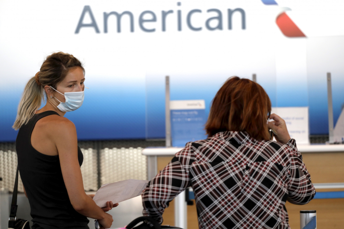 American Airlines counter