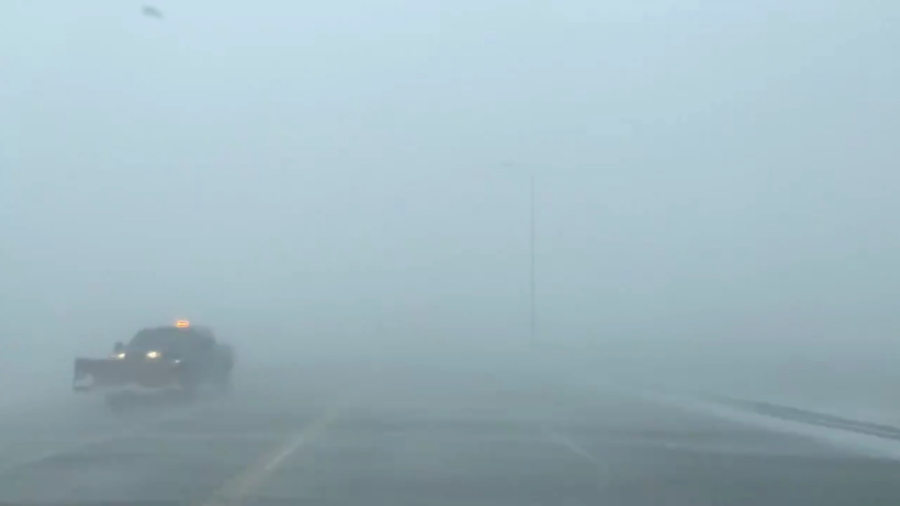 Frightening Drive Through South Dakota Blizzard Caught on Camera
