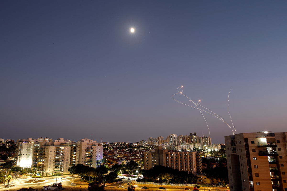 Israel's Iron Dome anti-missile system intercept rockets