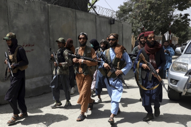 Taliban terrorists patrol