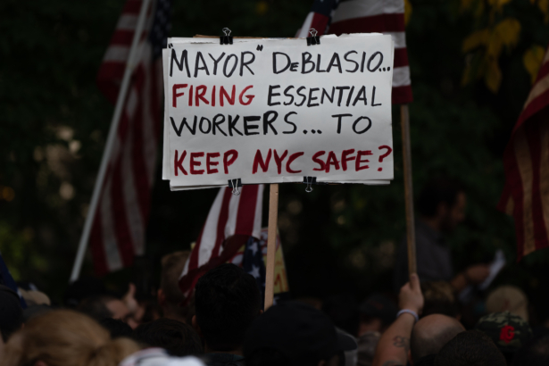 New York City Municipal Workers Demonstrate Against Vaccine Mandates